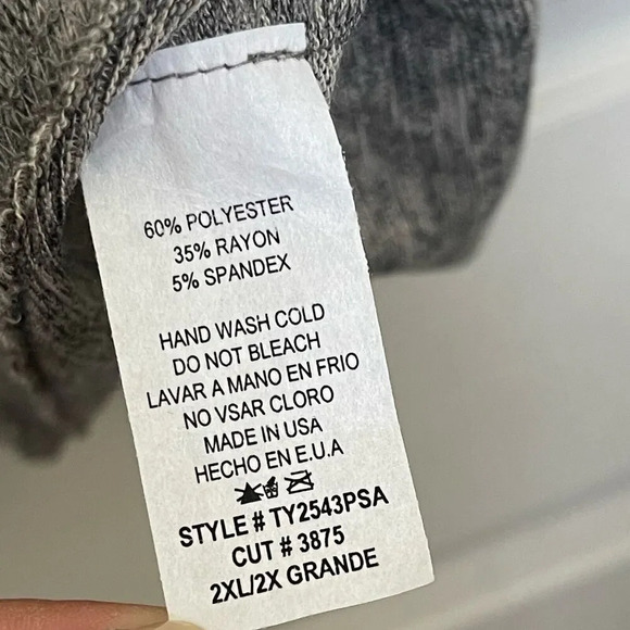 Ces Femme Bell Sleeve Babydoll Top Size 2X Oversized Blouse Boho - Picture 5 of 6